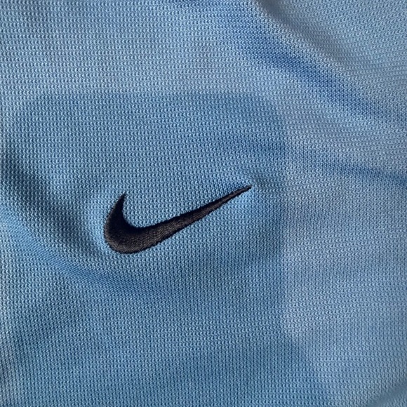 Nike Golf Mens Dri-FIT Polo Shirt Blue Short Sleeve Swoosh Size L - Picture 10 of 10
